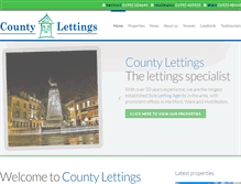 Tablet Screenshot of countylettings.com
